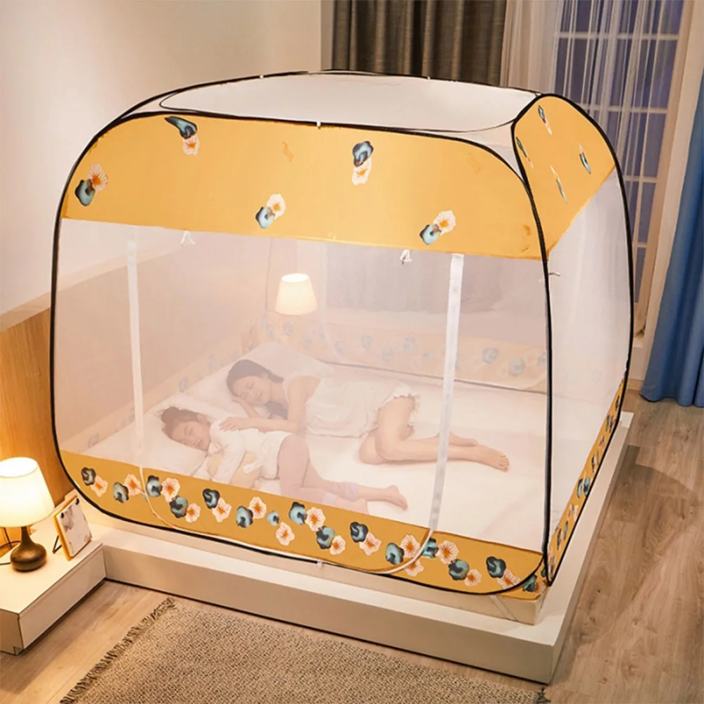 Гамак moustiquaire Двойной вход для спальни Бытовая противомоскитная сетка купольная Бесплатная установка и складные