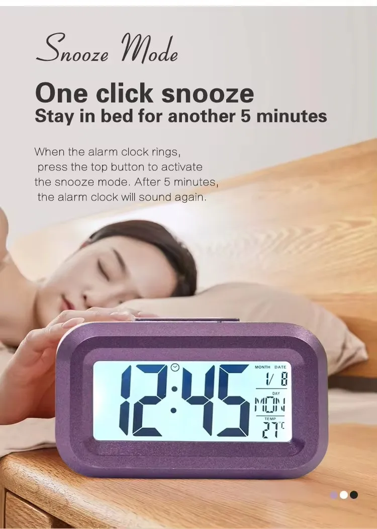Skillful Manufacture with Mini Date Temperature Timer Office Bedroom Study Alarm Clocks Smart Table Night Light Clock
