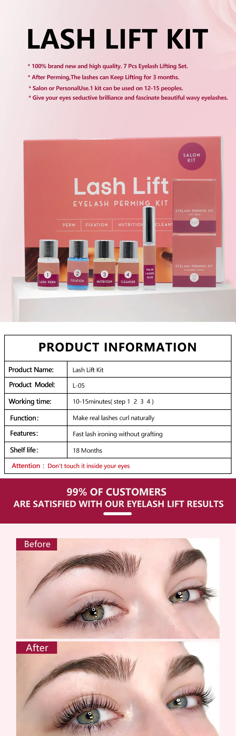 Lash Lift Before And After Eyelash Kit Target Semi Permanent Lash