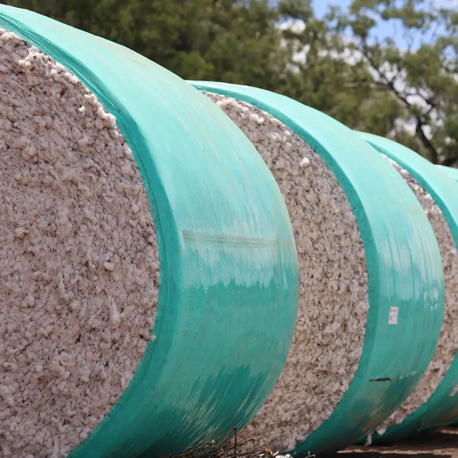 Durable Cotton Bale Wrap Film Manufacturer's Module Wrapping Film for Cotton Bale High Temperature Resistance