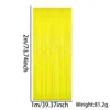 Cortina de lluvia de seda fluorescente amarilla de 1*2m