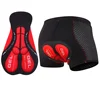 Silicone high-end double-sided printed cycling pants - red