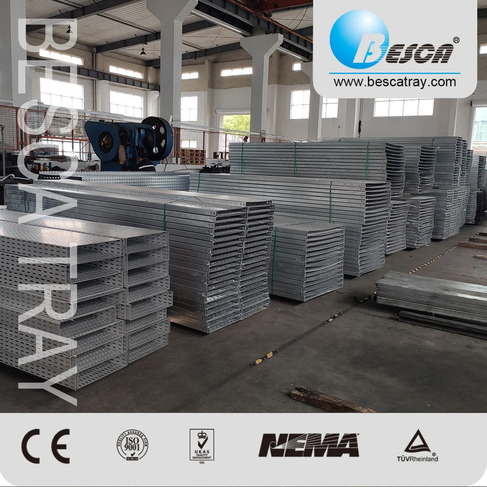 Besca Perforated Sheet Bottom Perforated Cable Tray With Rung