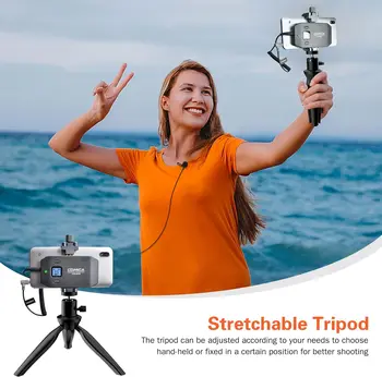 Comica CVM-WS50HTX Wireless Handheld Microphone, Integrated Smartphone Holder, 194FT Wireless Range detail image