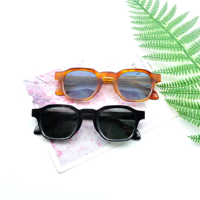 2025 Customizable Logo Polarized Square Acetate Sunglasses with TAC Lenses Fashionable Customer-Focused Design