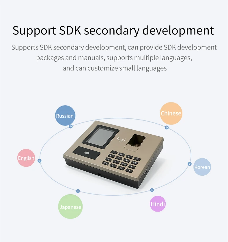 Web Biometric Real Time Clock Fingerprint Attendance Face Fingerprint ID Card Attendance Machine Access Control System with SDK