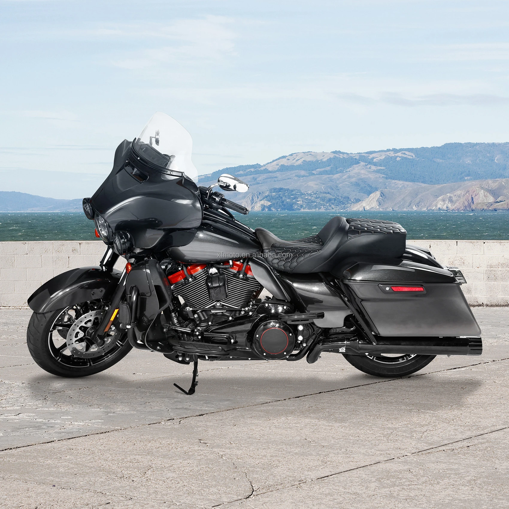 SC52-23-GBK Gel Seat by C.C. RIDER for Harley 2009-2023