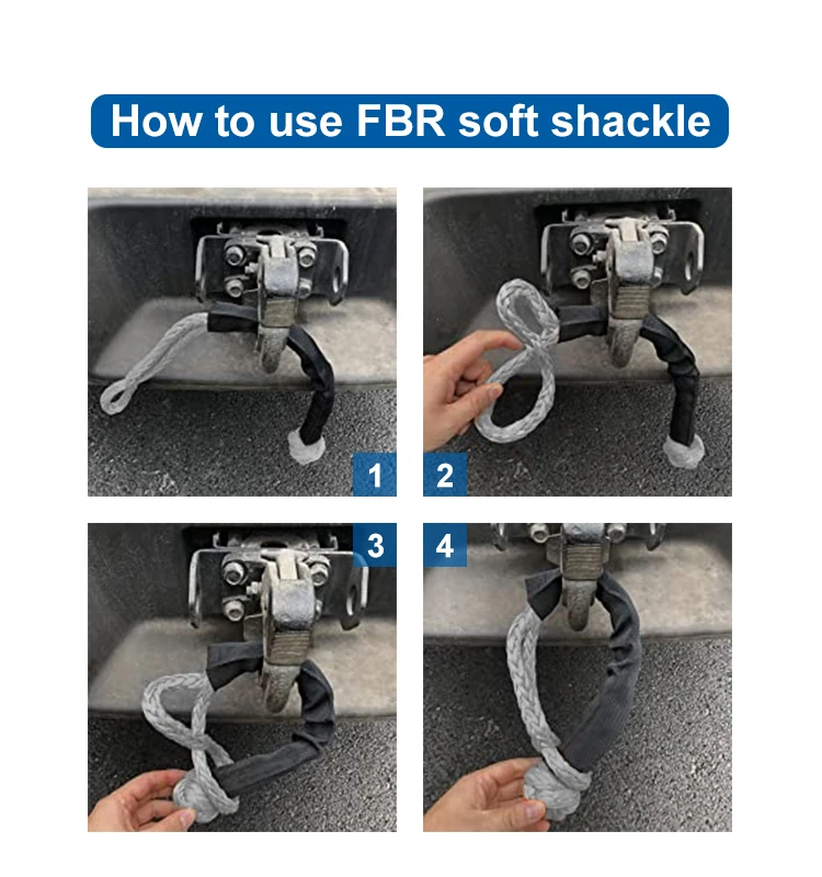 Wholesale High Strength Synthetic Soft Shackle For 4x4 Offroad With