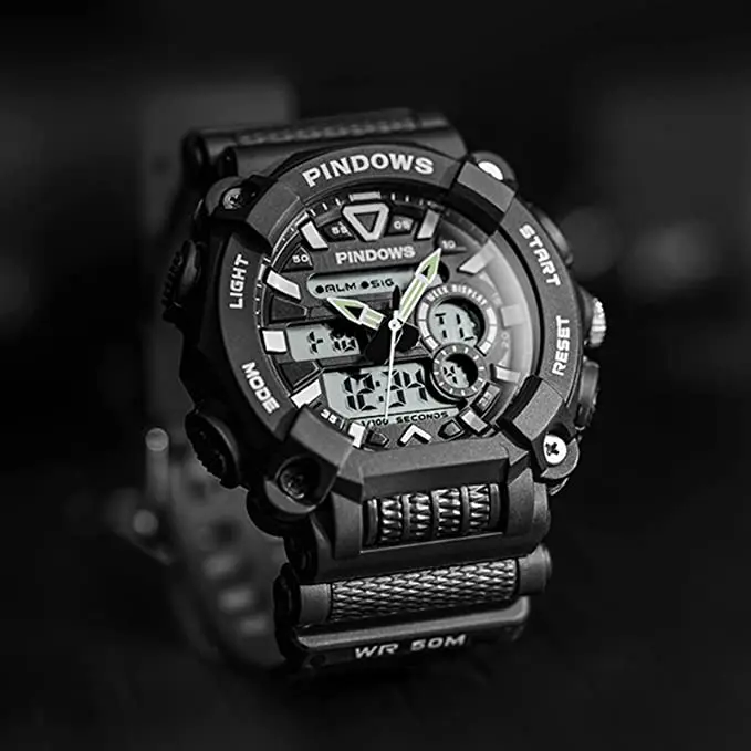 PINDOWS Orologio Da Uomo Al Quarzo – Cronografo Multifunzione, Impermeabile 30m, Calendario E Cinturino In Nylon, Regalo Ideale - 2