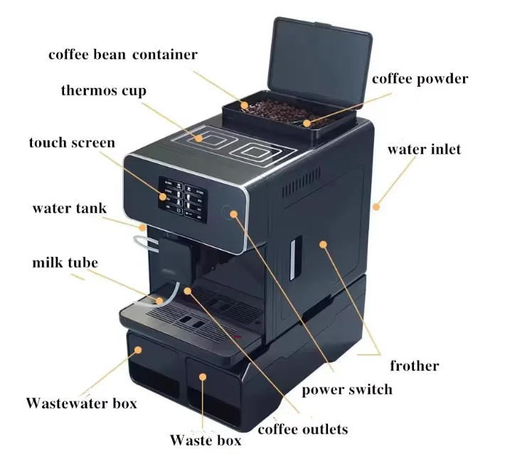 Factory Other Turkish Italian Coffee Maker Automatic Coffee Machine Touch Screen Set Coffee Makers