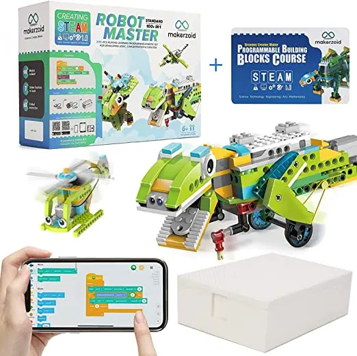 Makerzoid STEM Programming Building Kit Robot Master 100 in