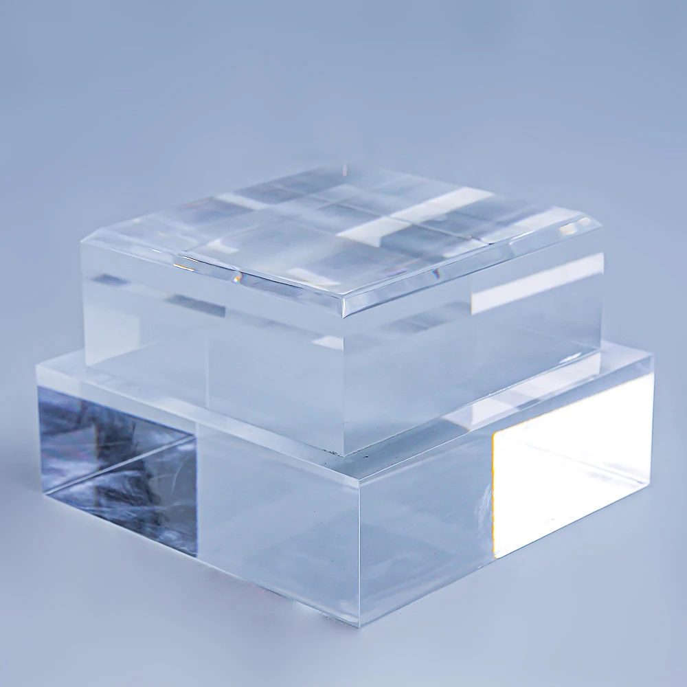 High Quality Transparent clear Round square Riser Lucite Acrylic Block ...