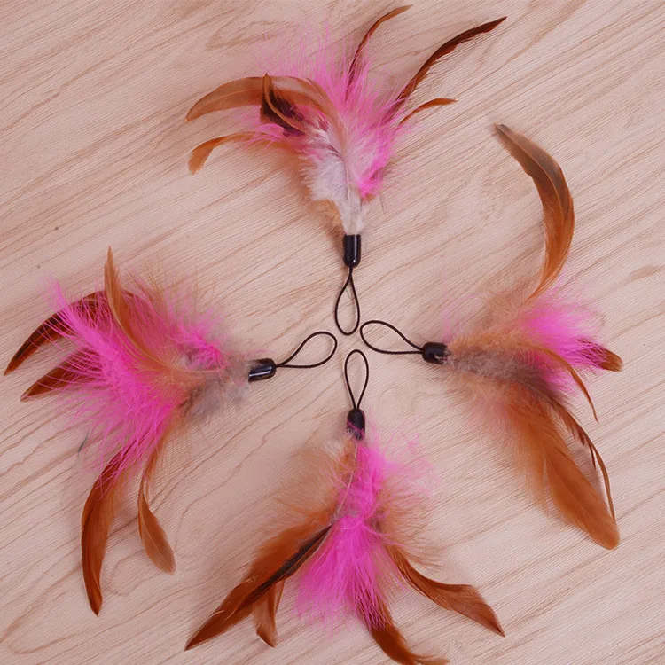 Игрушка для котят кошек Проволочная палочка перо