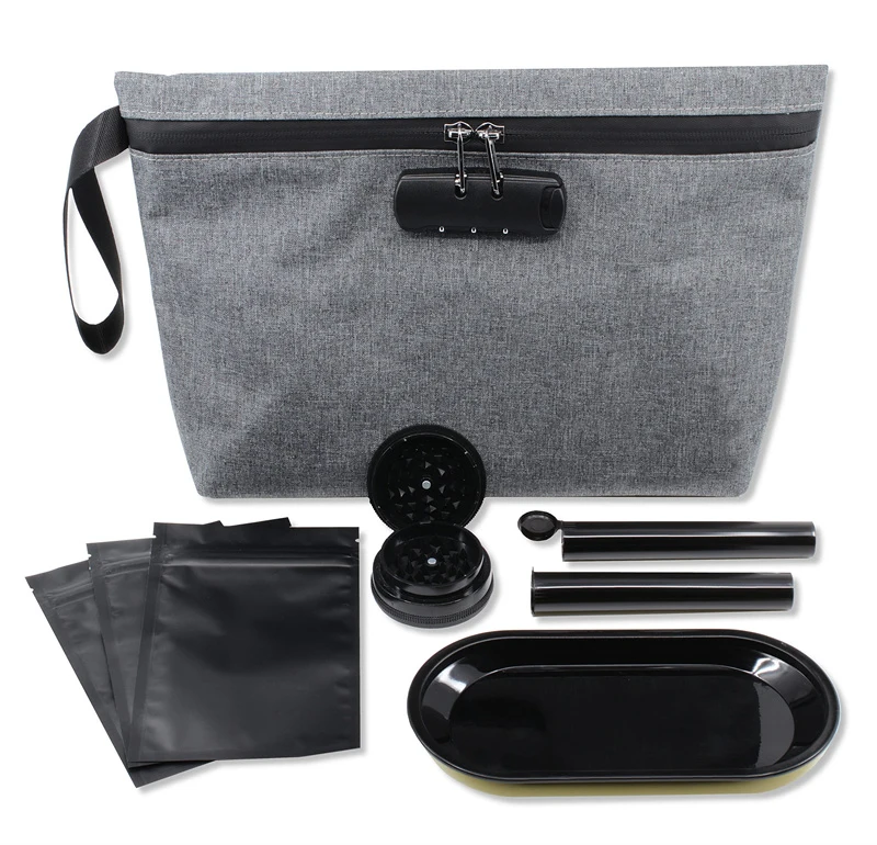 Custom Smell Proof Bag With Combination Lock And Extra Storage Odor