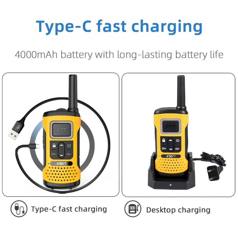 KSUN GZ32 Custom VOX CTCSS DCS PMR FRS License Free Two Way Radio Handheld Mini Comunicador Walkie Talkie De Largo Alcance