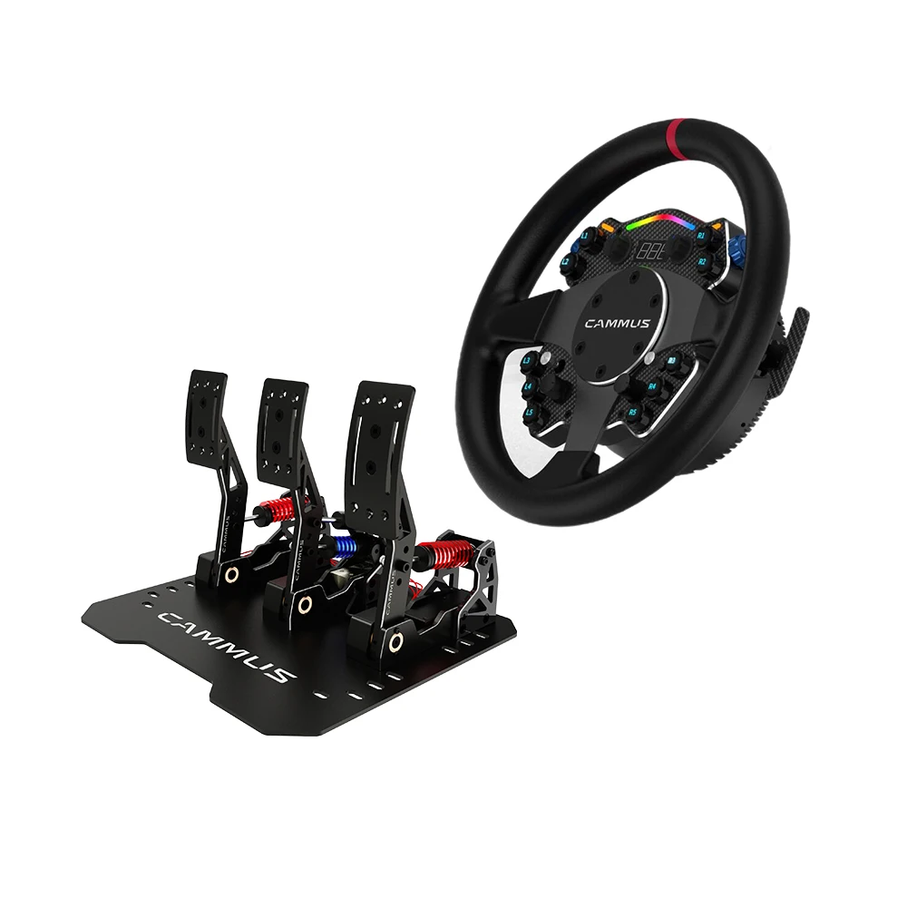 CAMMUS C12 Direct Drive 12nm Base Racing Simulator Steering Gaming Wheel and Clutch Pedals