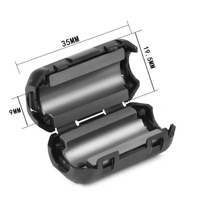 10 Anelli Magnetici Anti-Interferenza In Ferrite - Per Cavi Alimentazione E Dati, Nero - Foto 10