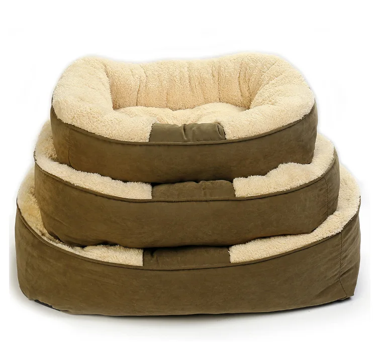 Factory Custom Luxury Plush Pet Bed Soft Dogs Bed Chew Proof Nest Double Sided Breathable Pet