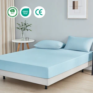 Custom Bedding Fitted Sheet Protective Mattress Cover Waterproof Hypoallergenic Hotel Home Use Bottom Sheet Mattress Cover