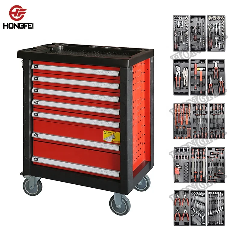 Metal Tool Box 196 Pcs Full Set Of Machinist Tool Set