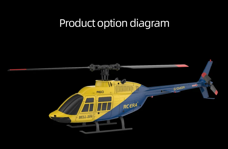 HOSHI ERA A60 RC Plane Helicopter 2.4G 6-Axis Gyroscope 6CH Optical Flow Altitude Hold USB MINI BELL 206 Remote Aircraft