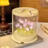 19 Purple Jelly Petals+Cake Box