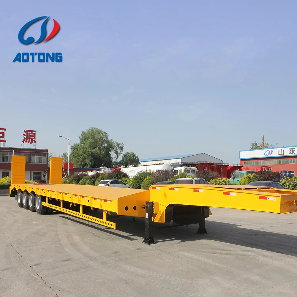 2 Axle 28 Tons 30ton Capacity New Lowbed Lowboy Truck Trailer Semi Trailer for Sale