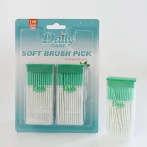 Daily Care Best Selling Soft Plastic Interdental Brushes Good Quality Teeth Cleaning Floss Pick with Brushes for Orthodontic