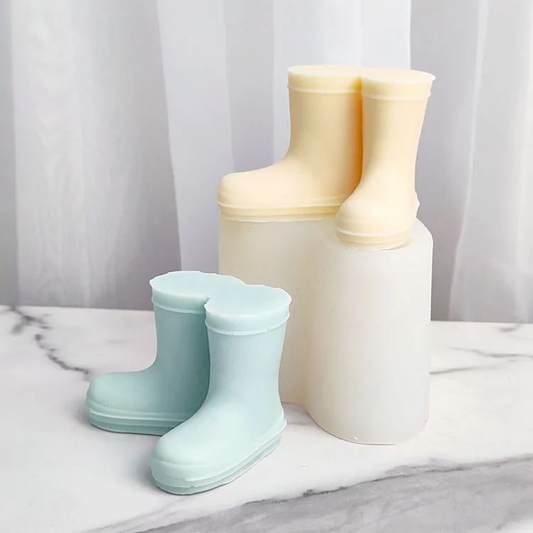 YS Boot Modeling Silicone Candle Mold Gypsum Ornaments Desktop Decorations Casting Mould DIY Aromatherapy Candle Making Tool