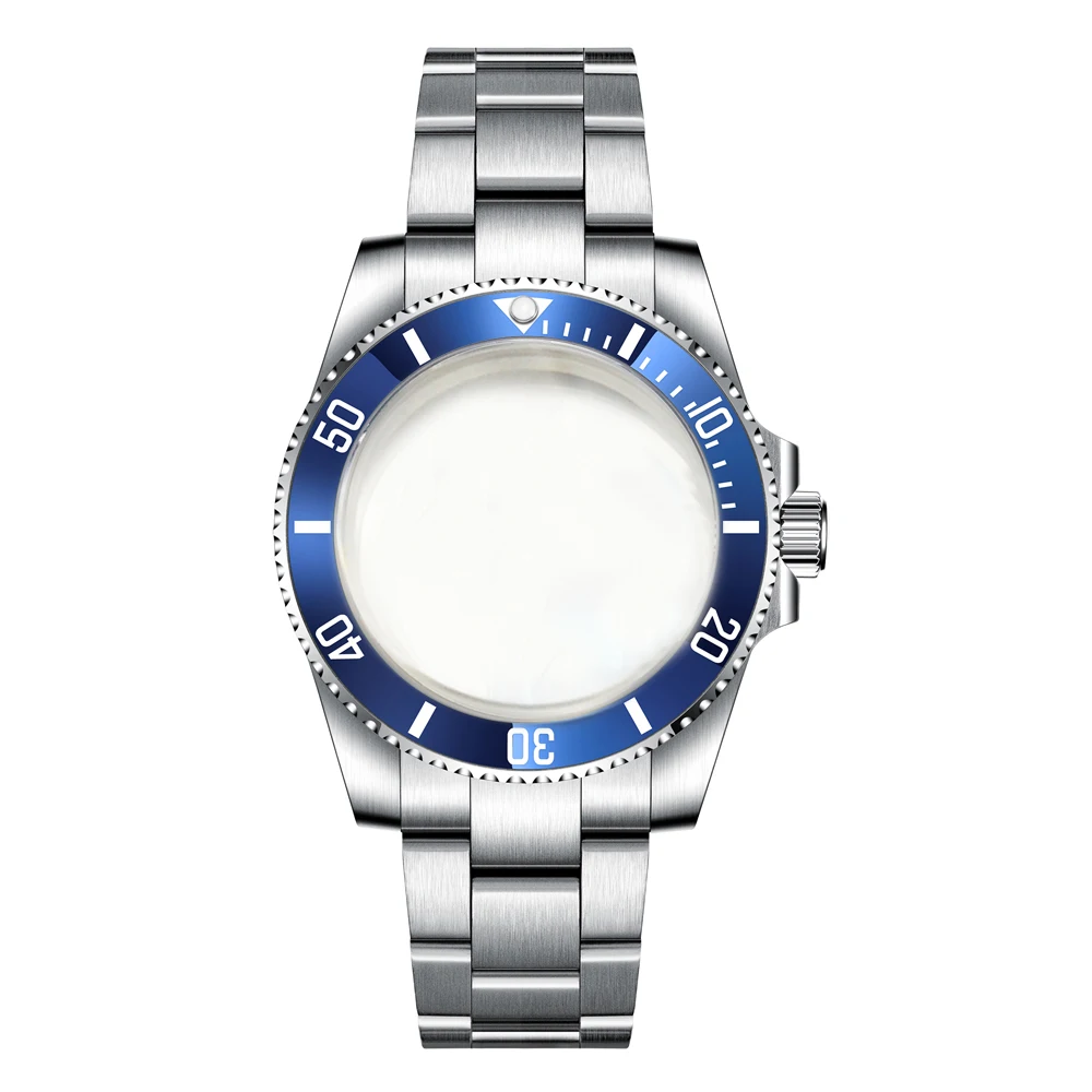 40mm Wristwatch Parts with Ceramics Bezel Stainless Steel Strap