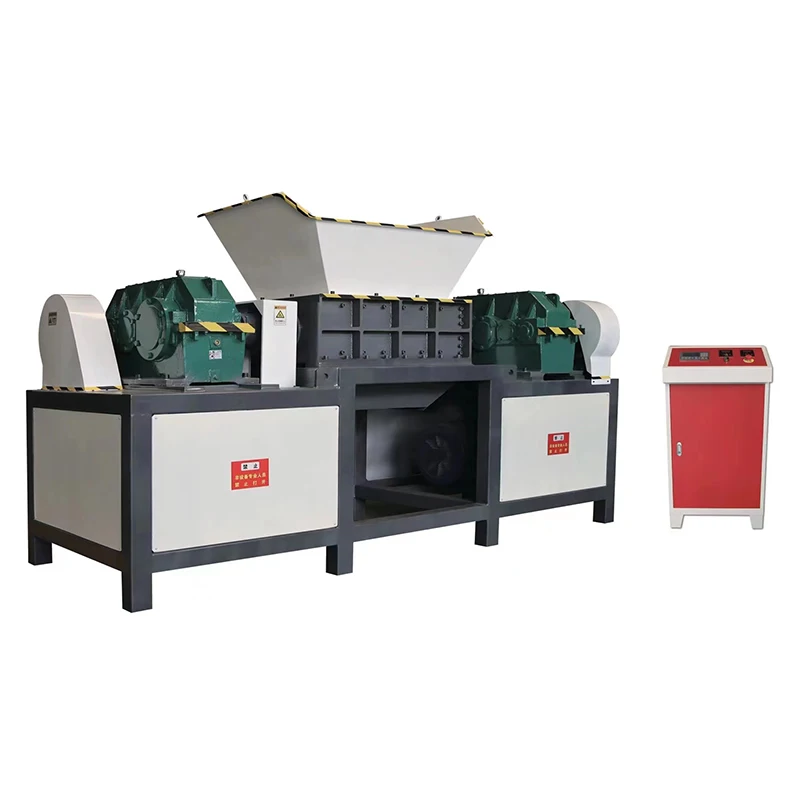 Use Shredder Machine Automatic Double Shaft Shredder Machine for Waste Plastic Recycling ...
