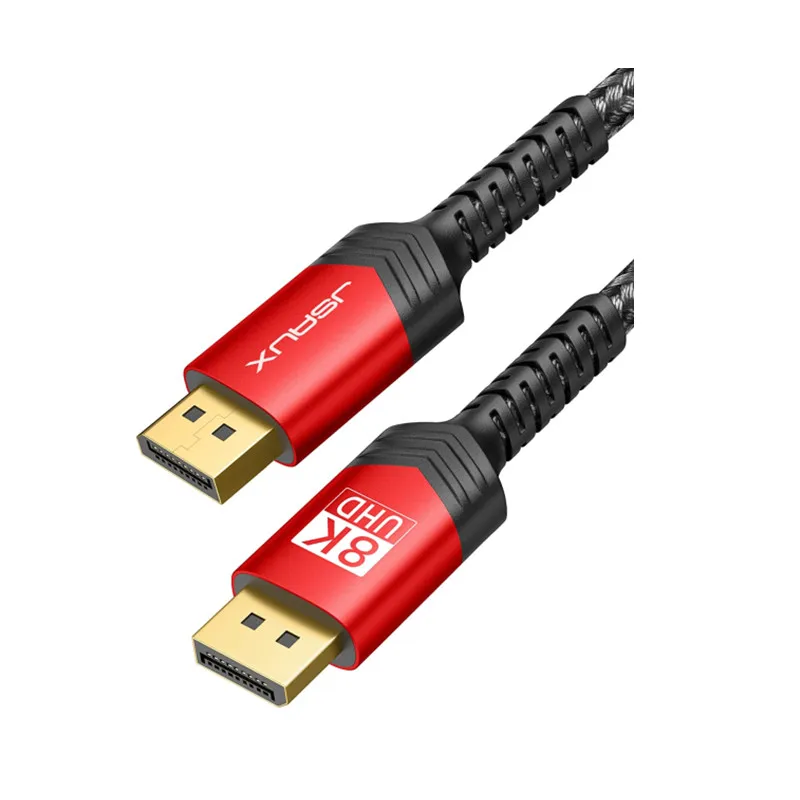 Кабель JSAUX 1 4 DP-DP MM 2M DisplayPort для разъема нейлоновая оплетка совместима с