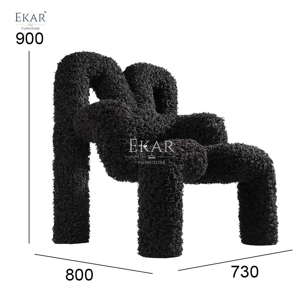 Modern Metal Frame Spider-Shaped Lounge Chair with High-Density Foam details