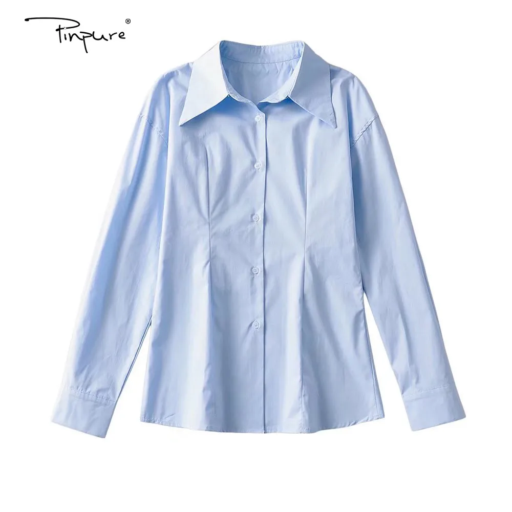 Fashion Blouses Shirt-Blouses Contempo Shirt Blouse blue business style 