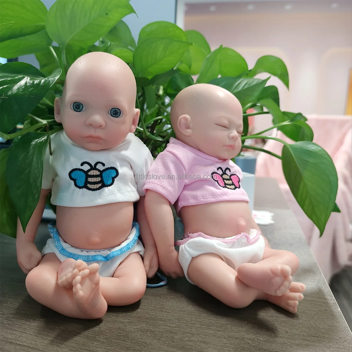 Offen【Reborn project】ROSE-pointed /WHITE 11 Inch Full Body Solid Silicone Reborn Dolls - Realistic