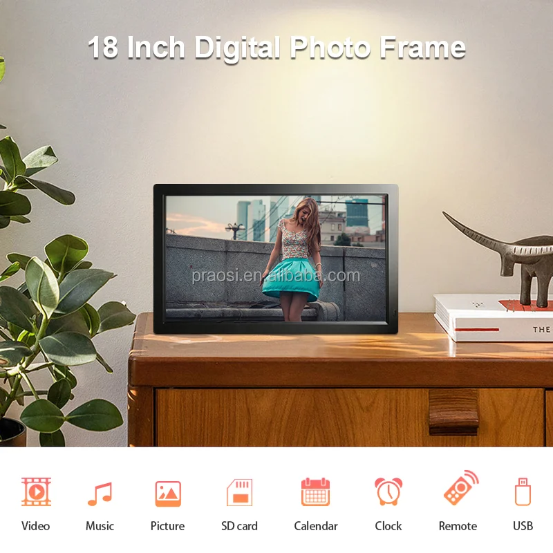 カレンダー時計目覚まし時計付きの人気の18.5インチスマート電子フォト