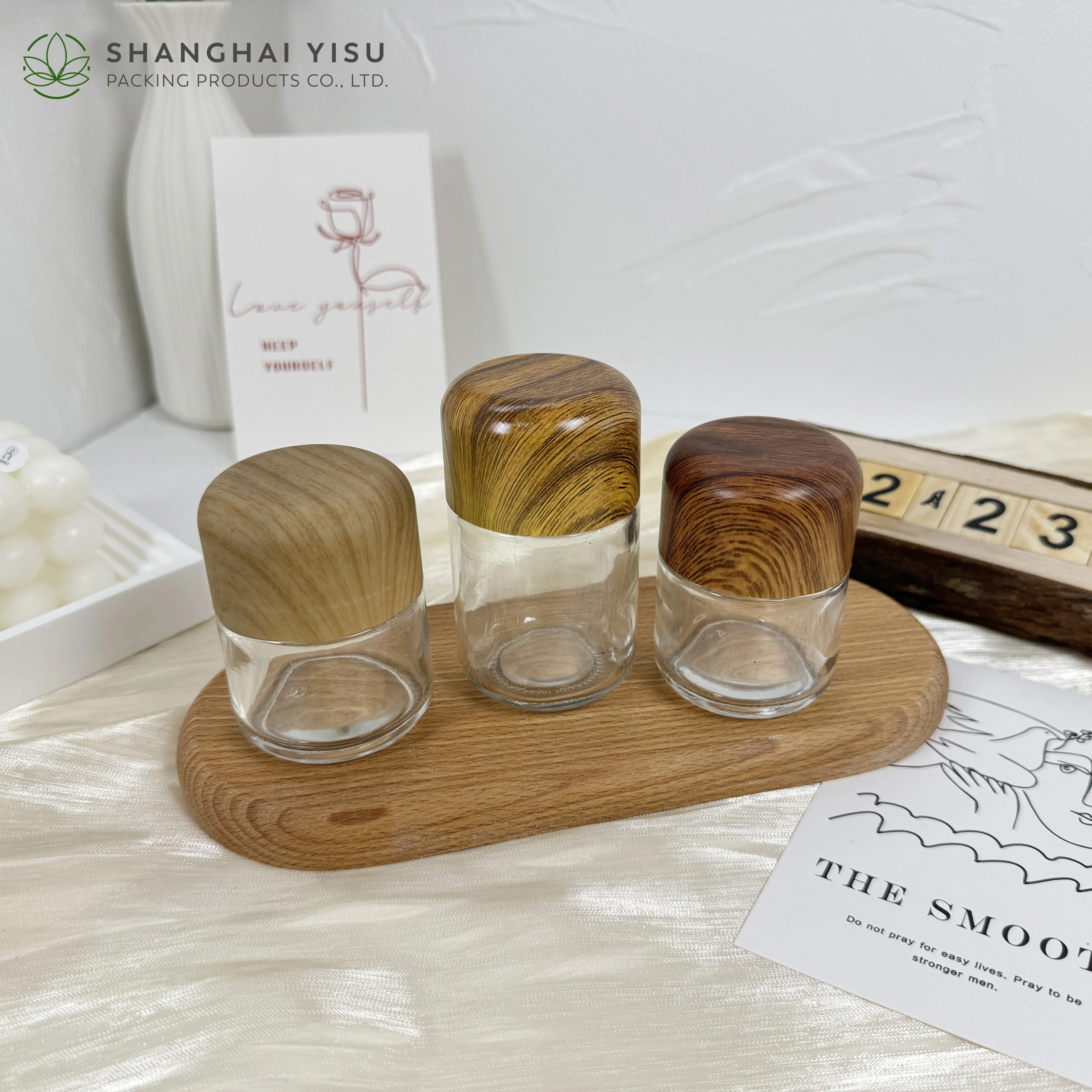 Custom Logo Printing 1 3 5 7 9 Gram Glass Jars Containers