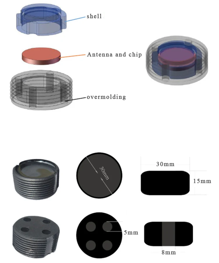 Rfid Abs Housing Garbage Trash Can Tags Uhf Smart Sanitation Electronic