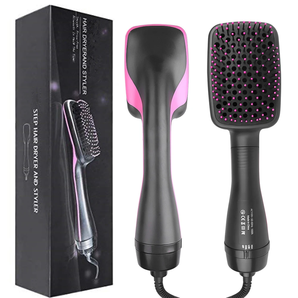 One Step Hair Straightener Blow Dry Comb Brush Novashion Hair