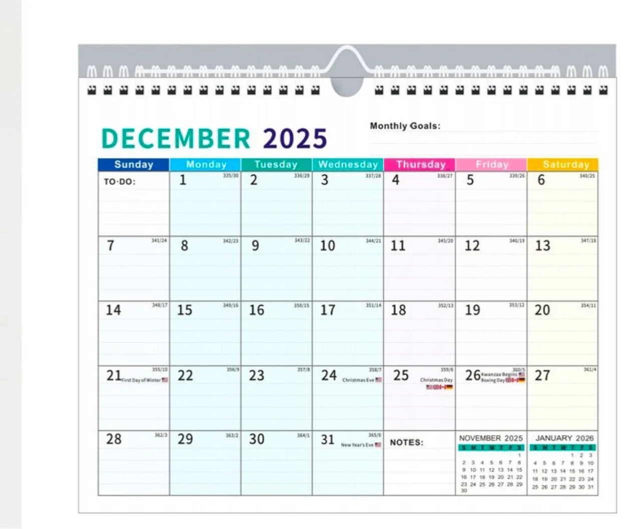 2025每日待办事项清单螺旋每日计划者笔记本任务检查清单组织者工作笔记和待办事项组织的议程垫| Alibaba.com, image size:1278x1057