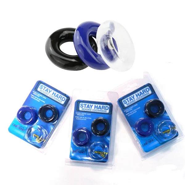 Wholesale Silicone Cock Ring Sex Toy Delay Ejaculation Penis Ring Set Erection Aid Penis Enlarger