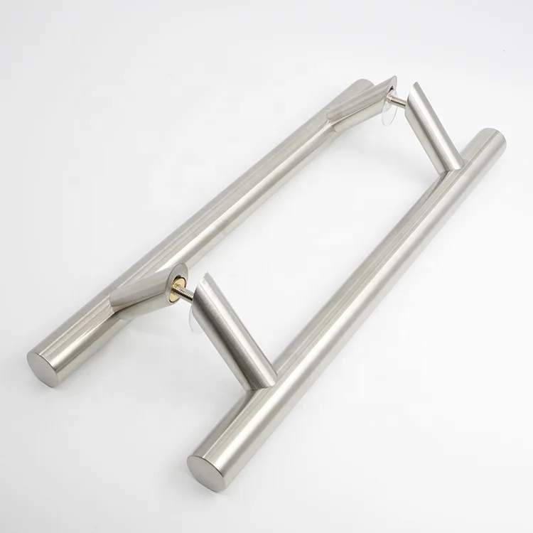 Handle 45 Degree Slanted Foot Column Inlaid With Aluminum Producers Customizable Size Hardware Custom Hand Glass Door Handle