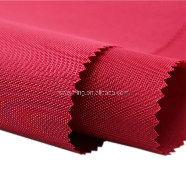 600D POLYESTER RED FABRIC WITH PVC BACKING FOR BAG