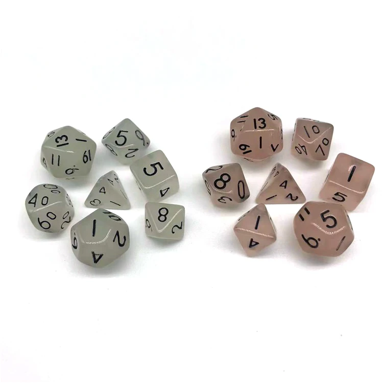 Polyhedral Custom Green Game Rpg Dnd Dice Set Bulk Mini Acrylic Dragon