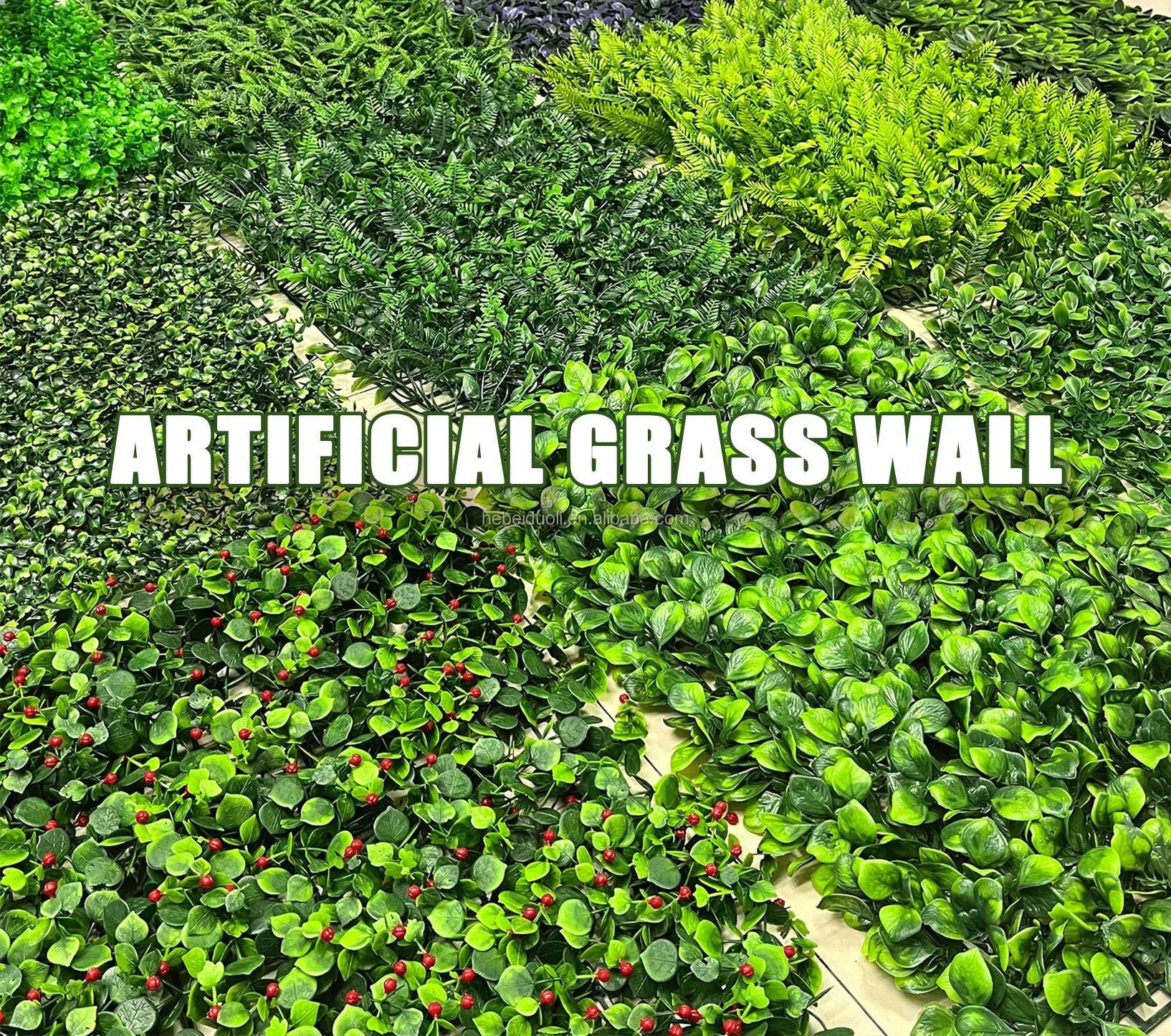 Duoli Artificial Grass Wall Panels Plastic Greenery Plant Wall