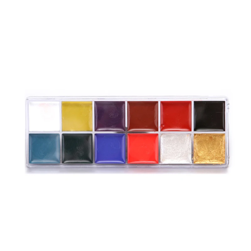 Vivid Colors Kids Face Paint Set 12 Colors Body Paint Set with Stenci Free From Paraben