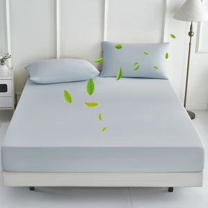 Soft Breathable Elastic Summer Quilted Mattress Protector Breathable Knitted Cover with Rubber Strings for Bed Cover