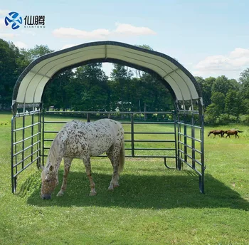 Cheap Used Heavy Duty Galvanized Pipe Round Pen Farm Yard Metal Livestock Horse Corral Panels