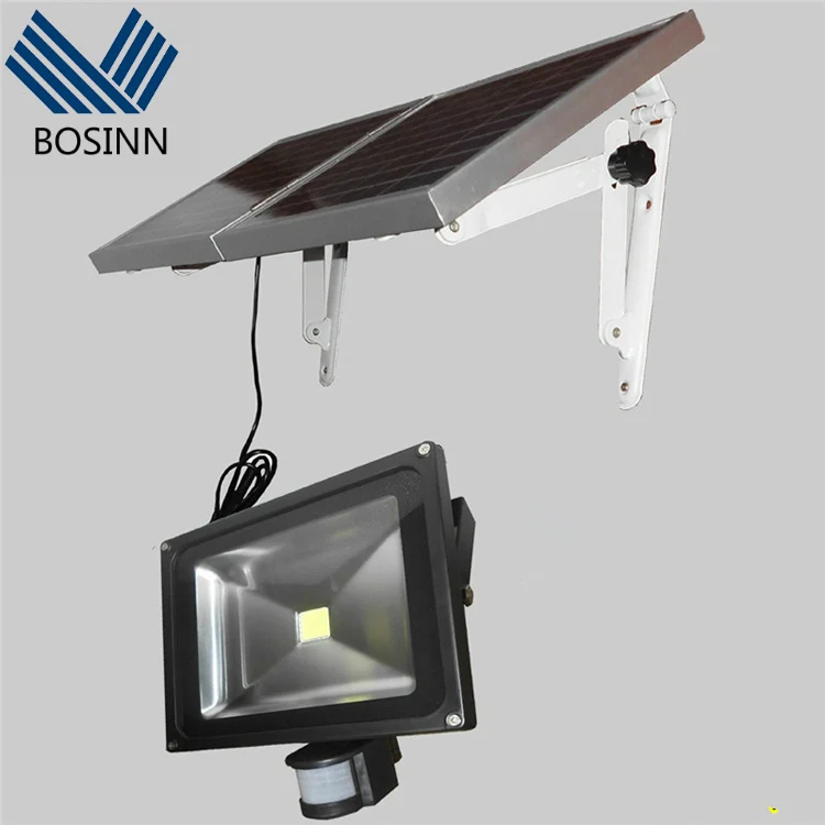 LED Flood Light 20W 30W 50W With Sensor IP65 LED Reflector PIR Motion LED Spotlight Outdoor Lighting Solar Lamp