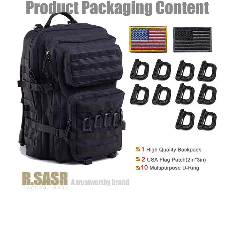 Custom Logo High Quality Tactical Rucksack Tactical Training Backpack for Outdoor Traveling Tactical Backpack